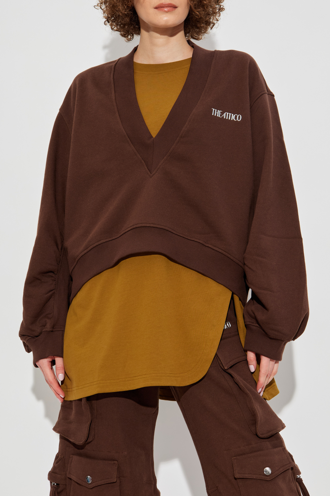 Brown Sweatshirt with logo The Attico - Vitkac AS